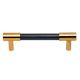 Black Golden Small Cylinder Glass Door Handles